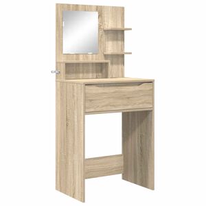 vidaXL Toaletne mize za spalnice Sonoma hrast 80 x 39,6 x 135 cm