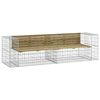 vidaXL Vrtna gabionska klop 244x71x65,5 cm impregnirana borovina