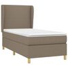 vidaXL Box spring postelja z vzmetnico taupe 80x200 cm blago