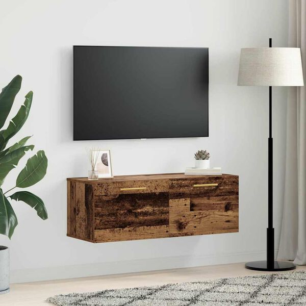 vidaXL Omarica na steni Star les 100 x 36.5 x 35 cm Konstruiran les