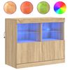 vidaXL Komoda z LED lučkami sonoma hrast 81x37x67 cm