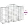 vidaXL Obokane gabion ko&scaron;are 40 kosa 200x50x120/140cm pocinkano železo