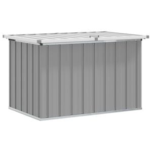 vidaXL Vrtna &scaron;katla za shranjevanje siva 109x67x65 cm