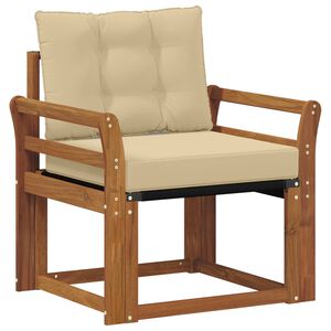 vidaXL Zunanji kavč Masiven les akacije Naravna