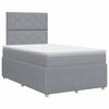 vidaXL Postelja boxspring z vzmetnico Svetlo siva 120 x 200 cm Blago