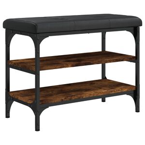 vidaXL Klop za čevlje dimljen hrast 62x32x47 cm inženirski les