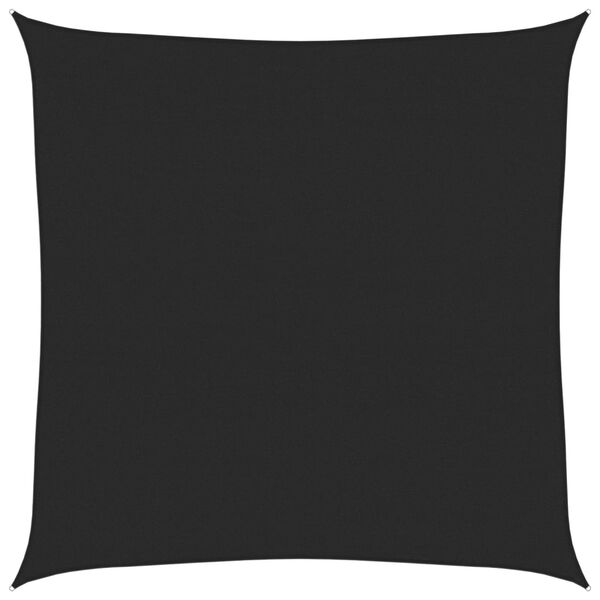 vidaXL Senčno jadro 160 g/m&sup2; črno 7x7 m HDPE