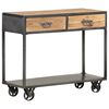 vidaXL Konzolna mizica 90x35x74 cm trden predelan les