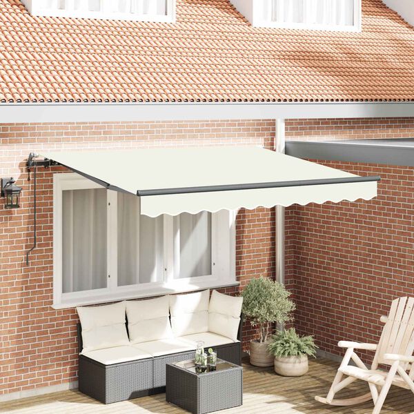 vidaXL Retraktilna tenda krema 250 x 200 cm blago