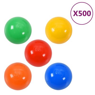 vidaXL Igralne žogice 500 kosov večbarvne