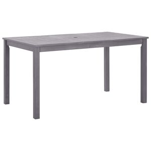 vidaXL Vrtna miza siva 140x80x74 cm trden akacijev les