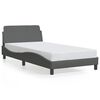 vidaXL Posteljni okvir Dover temno siv 100x200 cm blago