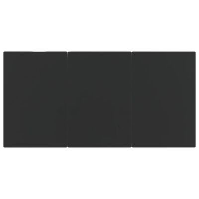 vidaXL Vrtna jedilna garnitura 5-delna črn in siv poli ratan