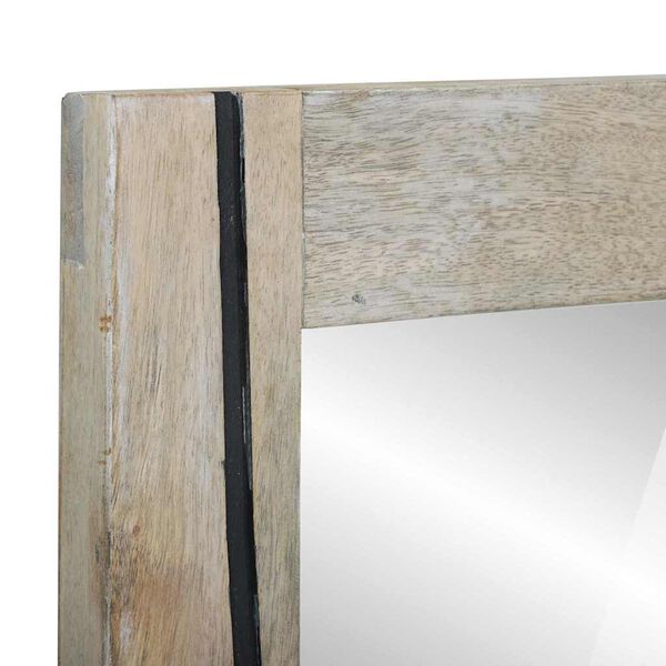 vidaXL Ogledalo za kopalnico z ogledalom Rjava 70 x 50 x 2,5 cm