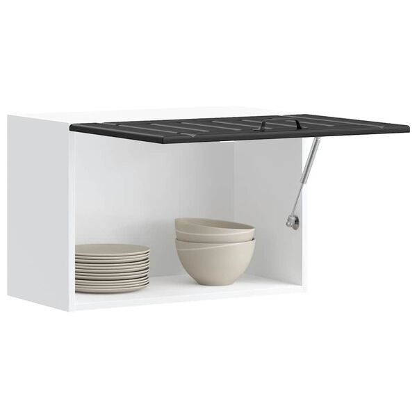 vidaXL Kuhinjska stenska omarica Lucca črn inženirski les