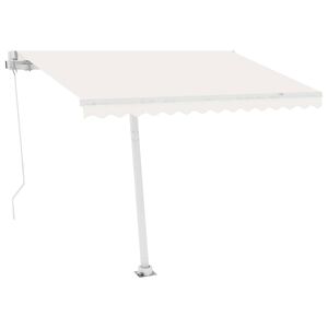 vidaXL Prostostoječa avtomatska tenda 300x250 cm krem