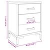 vidaXL Nočna omarica rjava 40x30x55 cm trdna reciklirana borovina