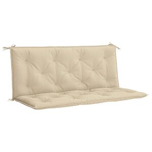 vidaXL Blazina za vrtno klop bež 120x(50+50)x7 cm oxford tkanina