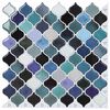 vidaXL Plo&scaron;čica Lanturn 20 pcs Modro zelen 27 x 27 cm