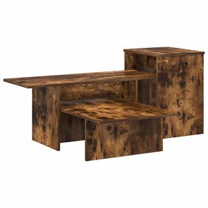 vidaXL Konzolna miza Dimljeni oreh 91,5 x 35 x 38,5 cm Inženirski les