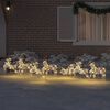vidaXL LED Jeleni med 40 LED 7 pcs Zlata PET
