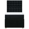 vidaXL Box spring postelja z vzmetnico črn 90x190 cm blago