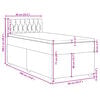 vidaXL Box spring postelja z vzmetnico krem 90x190 cm blago