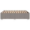 vidaXL Posteljni okvir brez vzmetnice taupe 140x190 cm blago