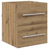 vidaXL Omarica za umivalnik s predalom Umetni hrast 38,5 x 41 x 48 cm