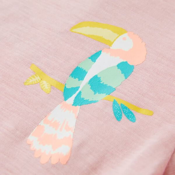 Otro&scaron;ka majica s kratkimi rokavi svetlo roza 128