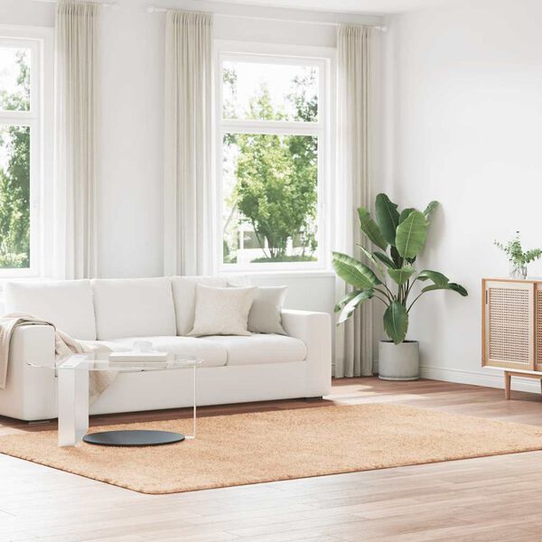 vidaXL Visoka ko&scaron;ata preproga NAVARRA bež 200x290 cm poliester