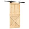 vidaXL Drsna vrata 95 x 210 cm Masiven borov les (neobdelan)