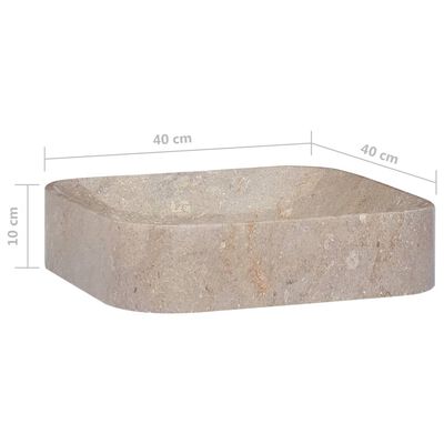 vidaXL Umivalnik siv 40x40x10 cm marmor