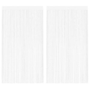 vidaXL Zavese iz nitk 2 kosa 100x250 cm bele barve