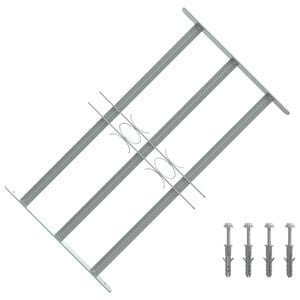 vidaXL Nastavljiva okenska re&scaron;etka s 3 prečkami 500-650 mm