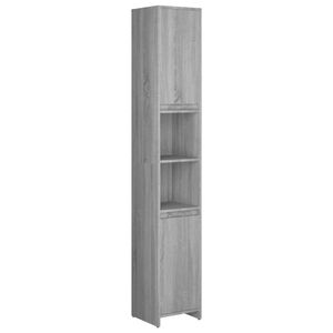 vidaXL Kopalni&scaron;ka omarica siva sonoma 30x30x183,5 cm konstruiran les
