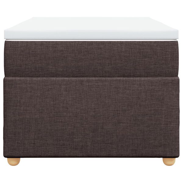 vidaXL Box spring postelja z vzmetnico temno rjava 100x200 cm blago