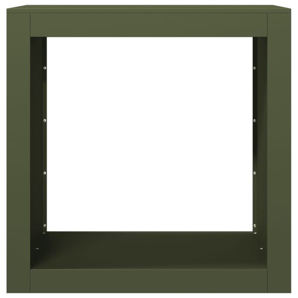 vidaXL Stojalo za drva zeleno 60x40x60 cm jeklo