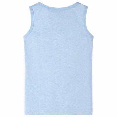 Otroška majica brez rokavov modra melange 92