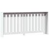 vidaXL Pokrov za radiator bel 175x20x82 cm inženirski les