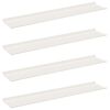 vidaXL Ležeča polica 4 kos Bela 100 x 18 x 2,5 cm Jeklo