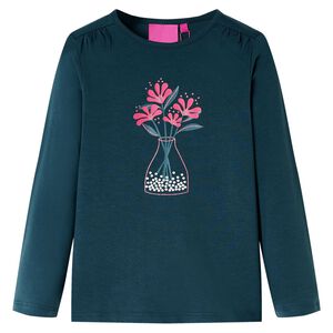 Otro&scaron;ka majica z dolgimi rokavi temno zelena 116