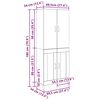 vidaXL Visok predalnik Umetni hrast 69,5 x 34 x 180 cm Konstruiran les