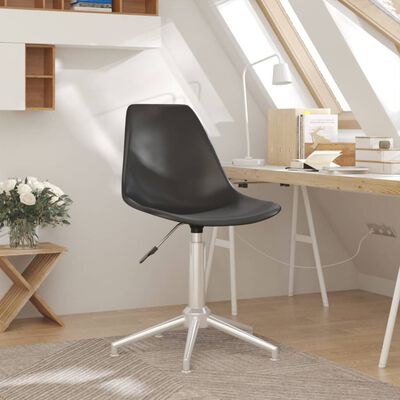 vidaXL Vrtljiv pisarniški stol svetlo siv PP