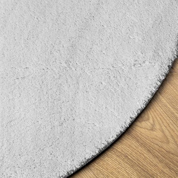 vidaXL Preproga HUARTE kratka vlakna mehka in pralna siva &Oslash; 100 cm
