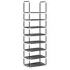 vidaXL Shoe Rack 8-Tier Black 44x28x145 cm Netkana tkanina