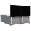 vidaXL Box spring postelja z vzmetnico svetlo siva 180x200 cm blago