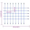 vidaXL Plezalna mreža 200x150 cm modra