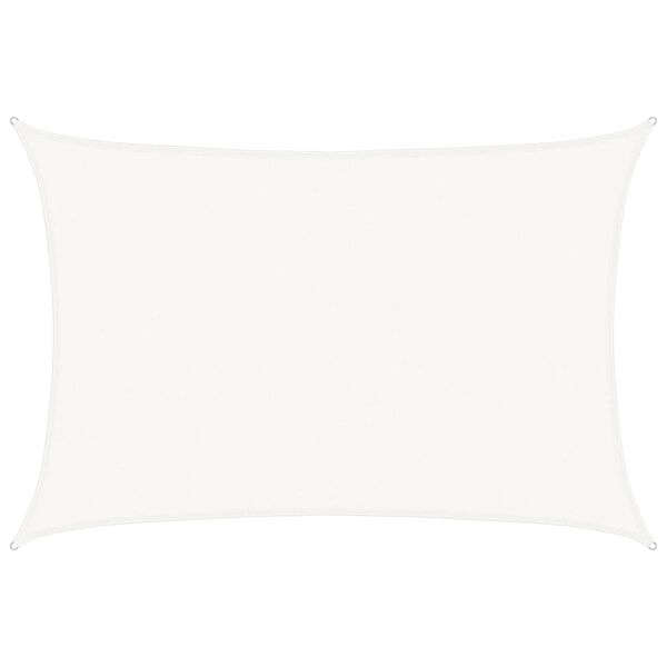 vidaXL Senčno jadro 160 g/m&sup2; belo 4x5 m HDPE