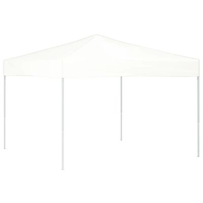 vidaXL Zložljiv vrtni šotor bel 3x3 m